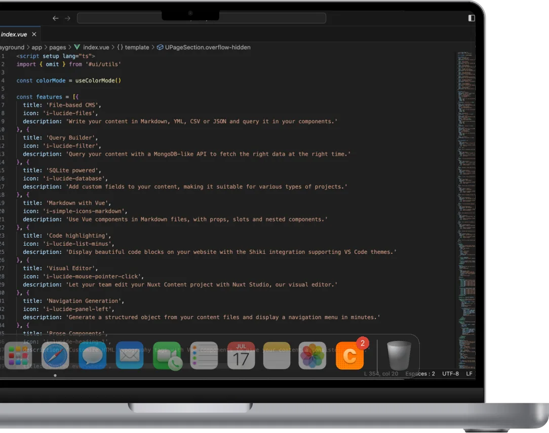Laptop showing a code editor